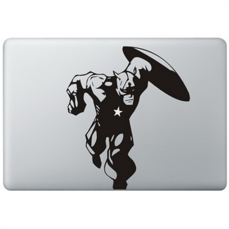 Captain America MacBook Decal Black Decals