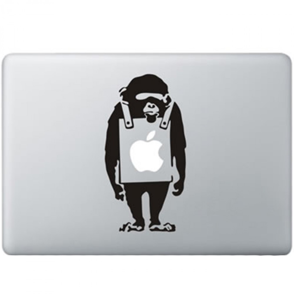 Banksy Sad Monkey MacBook Decal | KongDecals Macbook Decals